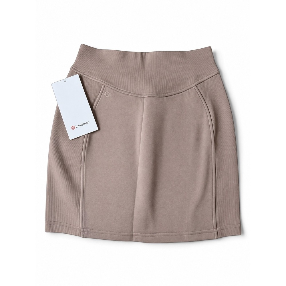 lululemon Scuba High-Rise Mini Skirt Taupetastic Brown Size S